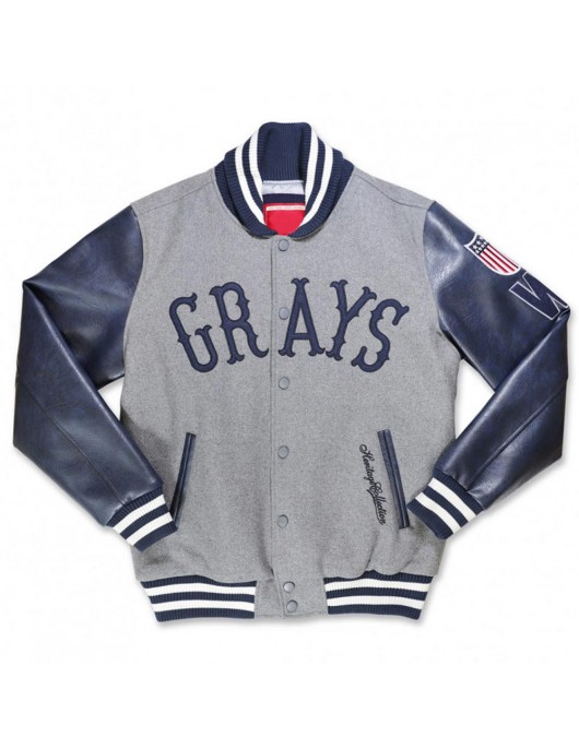 Homestead Grays Navy and Gray Varsity Jacket