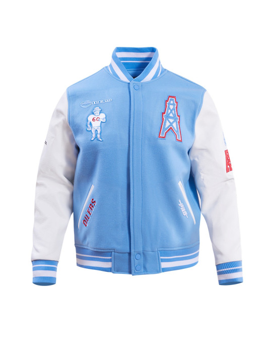 Houston Oilers Retro Classic Blue Varsity Jacket