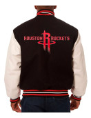 Houston Rockets Black and White Varsity Jacket