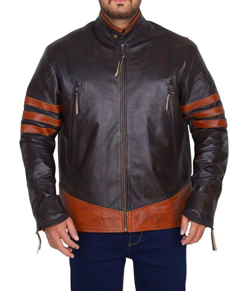 X-Men Wolverine Brown Leather Jacket