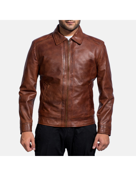 Inferno Brown Leather Jacket