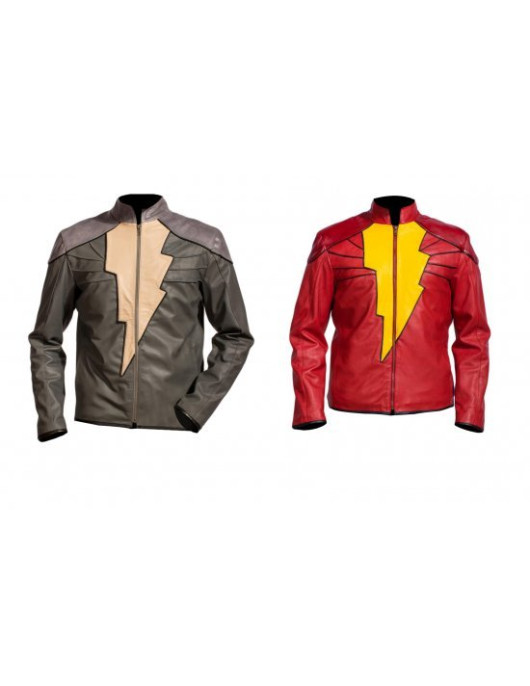 Injustice Gods Among Us Shazam Black Adam Leather Jacket