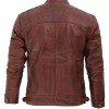 Johnson Dark Brown Quilted Motorcycle Leather Jacket Johnson Dark Brown Quilted Motorcycle Leather Jacket
