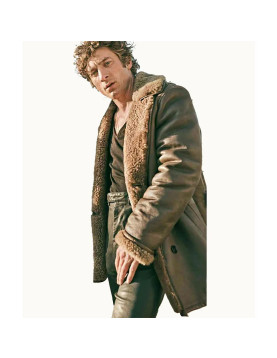 Jeremy Allen White The Iron Claw Leather Coat