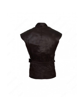 Joshua Sasse Galavant Brown Leather Vest