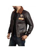 Jumanji 2 Nick Jonas Bomber Leather Jacket