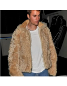 Justin Bieber Los Angeles Beige Jacket