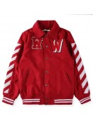 Justin Bieber Red Varsity Jacket