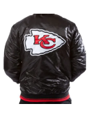 Kansas City Chiefs Black Satin Jacket