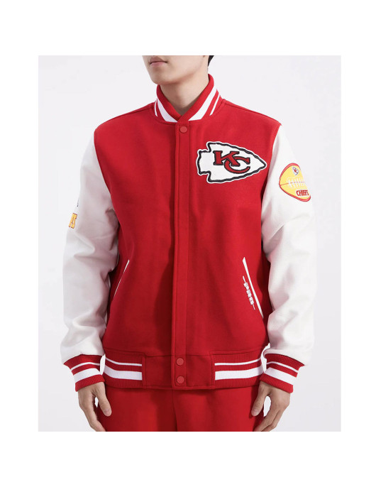 Kansas City Chiefs Old English Classic Rib Varsity Jacket