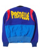 Kanye West Pastelle Varsity Blue Wool Jacket
