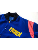 Kanye West Pastelle Varsity Blue Wool Jacket