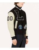 Kenya Barris Blackaf Black and White Letterman Jacket