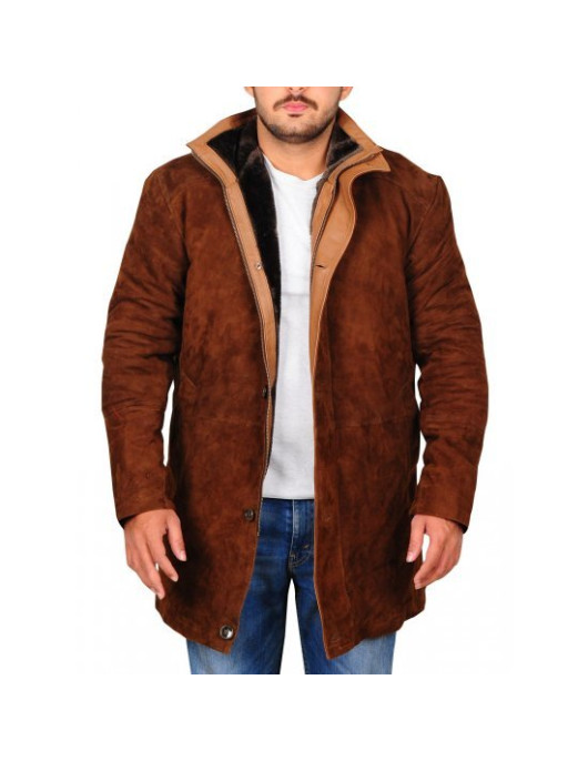 Longmire-sheriff Walt Robert Taylor Longmire Suede Leather Coat Jacket