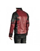 Deadpool Maroon & Black Genuine Leather Jacket