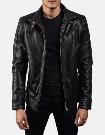 Legacy Black Leather Biker Jacket