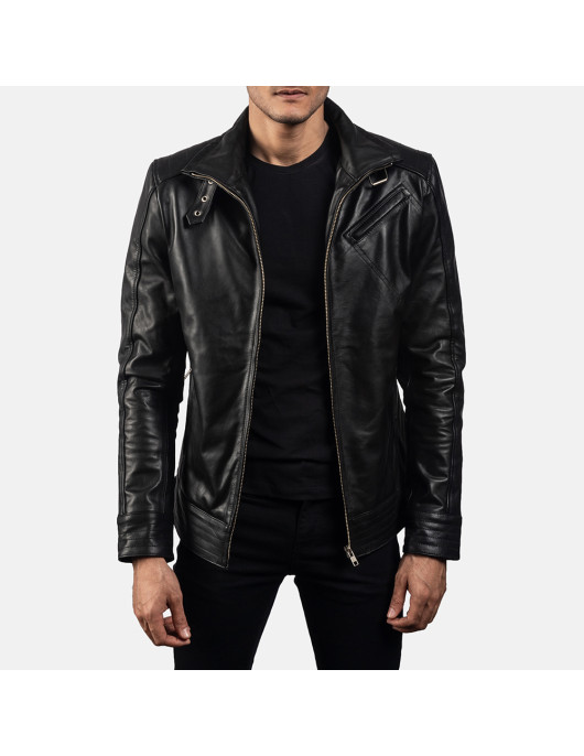 Legacy Black Leather Biker Jacket