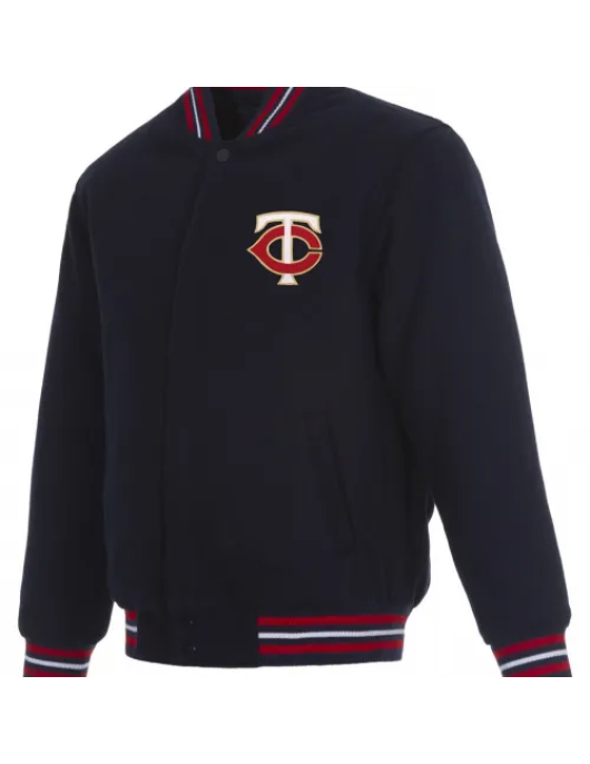 Letterman Minnesota Twins Navy Blue Wool Jacket