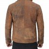 Light Brown Six Pocket Distressed Leather Jacket Light Brown Six Pocket Distressed Leather Jacket