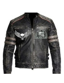 Live Fast Die Young Skull Biker Jacket