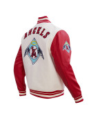 Los Angeles Angels Retro Classic Red And Off White Wool Varsity Jacket