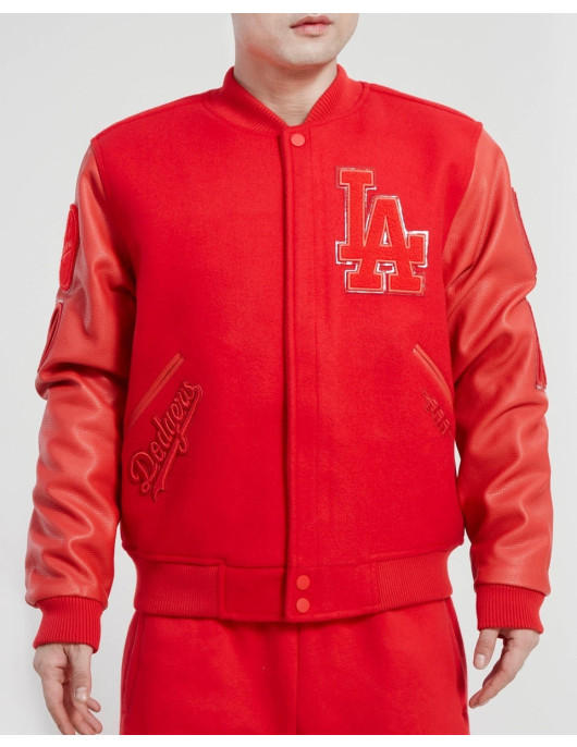 Los Angeles Dodgers Classic Triple Red Wool Varsity Jacket