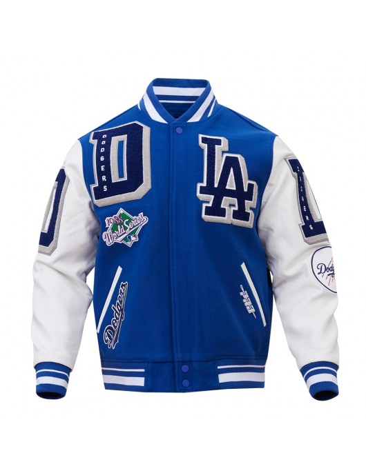 Los Angeles Dodgers Mash Up Blue Varsity Jacket