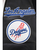 Los Angeles Dodgers Old English Black Wool Varsity Jacket