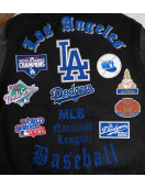 Los Angeles Dodgers Old English Black Wool Varsity Jacket