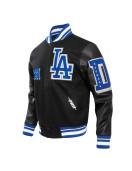 Los Angeles Dodgers Old English Black Wool Varsity Jacket