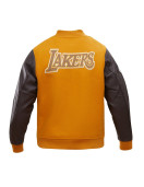 Los Angeles Lakers Classic Wool And Leather Varsity Jacket