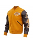 Los Angeles Lakers Classic Wool And Leather Varsity Jacket