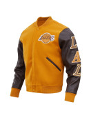 Los Angeles Lakers Classic Wool And Leather Varsity Jacket