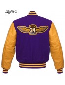 Los Angeles Lakers NBA Purple and Yellow Letterman Jacket
