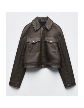 Love Is Blind Micah Lussier Cropped Leather Jacket