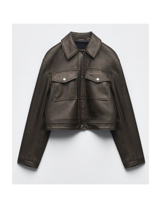 Love Is Blind Micah Lussier Cropped Leather Jacket