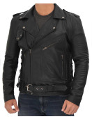 Lucas Asymmetrical Black Motorcycle Leather Jacket Men