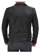 Lucas Asymmetrical Black Motorcycle Leather Jacket Men