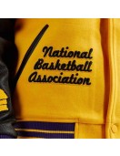 Mash Up Los Angeles Lakers Varsity Yellow and Black Jacket