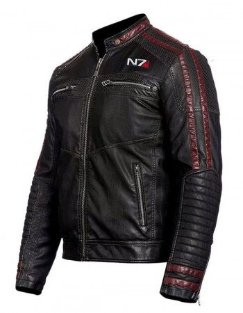 Mass Effect N7 Commander Shepard Leather Jacket Mass Effect N7 Commander Shepard Leather Jacket