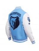 Memphis Grizzlies Retro Classic Rib Blue Varsity Jacket