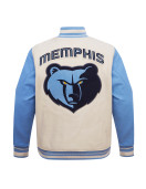 Memphis Grizzlies Retro Classic Rib Blue Varsity Jacket