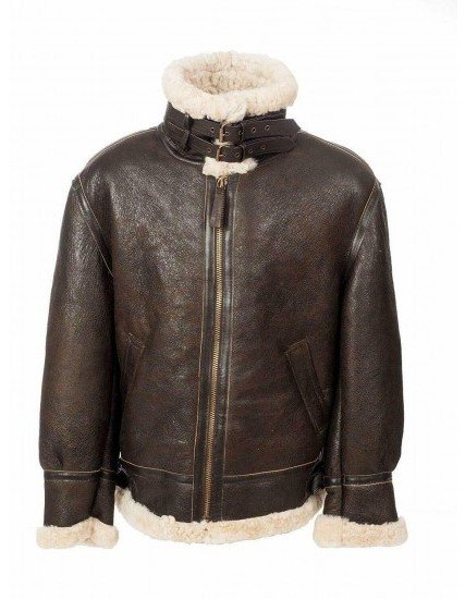 Men B3 Sheepskin Leather Bomber Aviator Jacket
