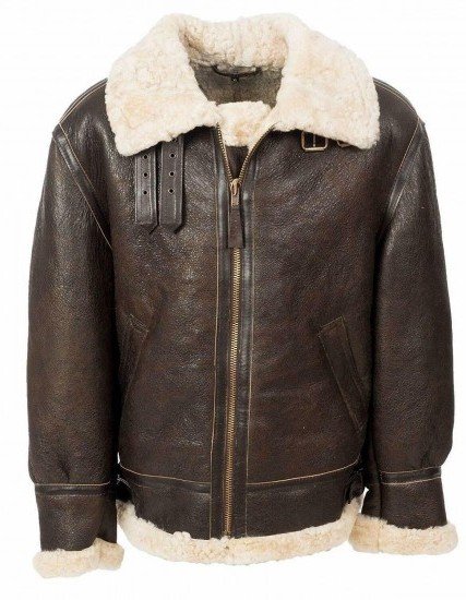 Men B3 Sheepskin Leather Bomber Aviator Jacket