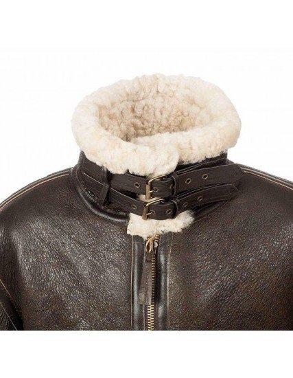 Men B3 Sheepskin Leather Bomber Aviator Jacket