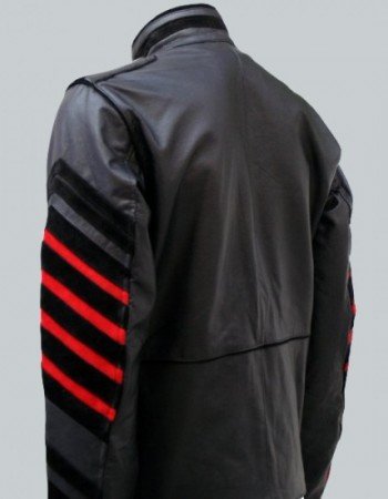 Men Black Military Leather Jacket Men Black Military Leather Jacket