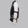 Men Black and White Leather Jacket Men Black and White Leather Jacket