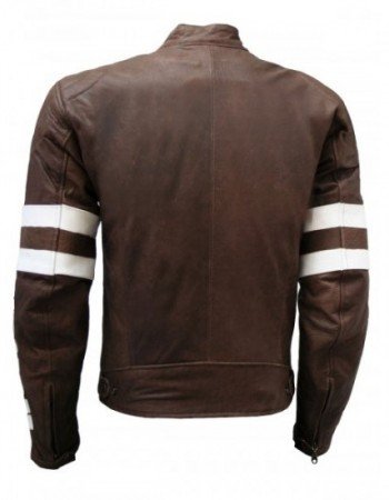 Men Distressed Vintage Leather Motorcycle Jacket