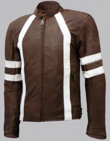 Men Distressed Vintage Leather Motorcycle Jacket