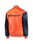 Men Starter Broncos Satin Varsity Jacket